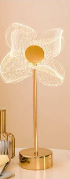 Flowers Decorated Table Lamp Bedroom Ins Warm