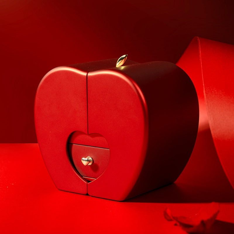 Fashion Jewelry Box Red Apple Valentine's Day Gifts