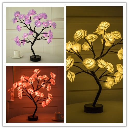 Rose Flower  LED Table Lamp  Home Decor