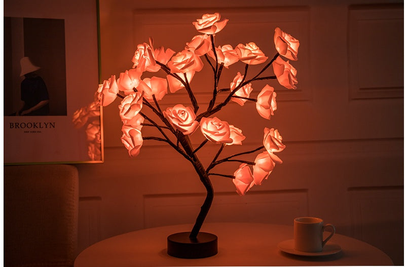 Rose Flower  LED Table Lamp  Home Decor