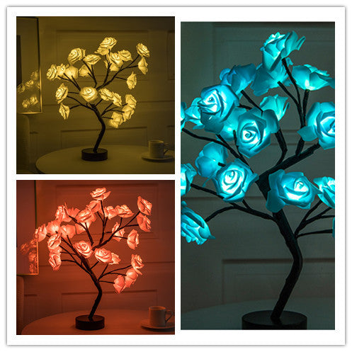 Rose Flower  LED Table Lamp  Home Decor