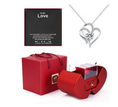 Fashion Jewelry Box Red Apple Valentine's Day Gifts