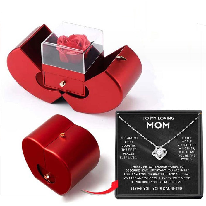 Fashion Jewelry Box Red Apple Valentine's Day Gifts