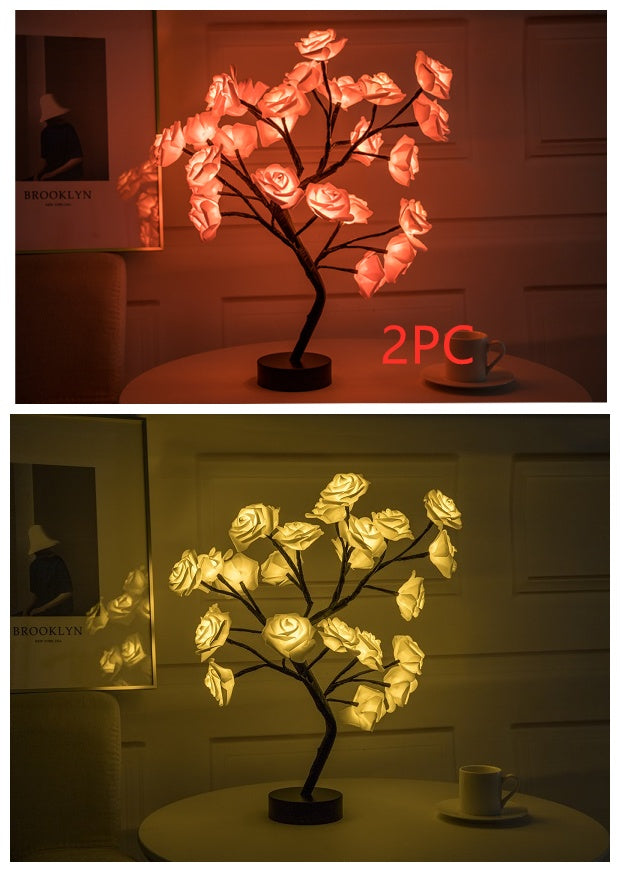 Rose Flower  LED Table Lamp  Home Decor