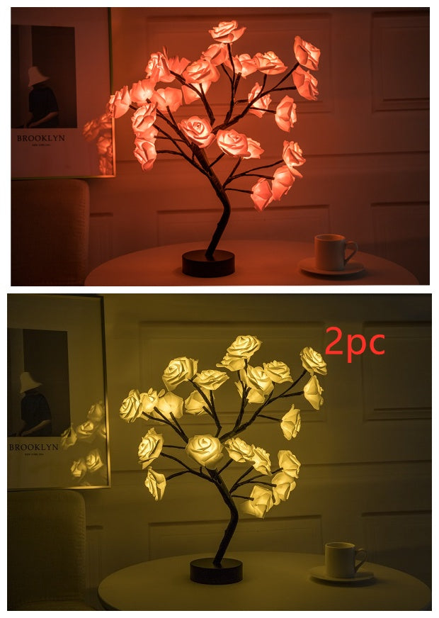 Rose Flower  LED Table Lamp  Home Decor