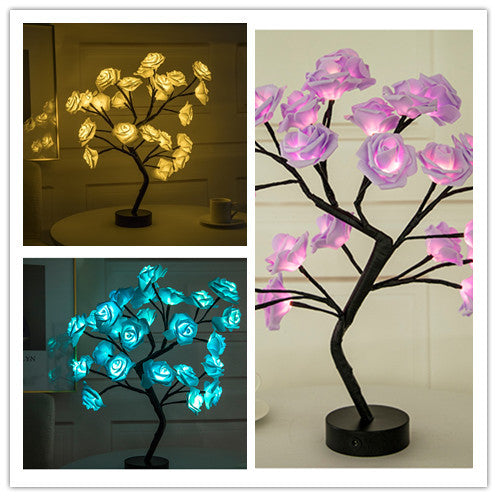 Rose Flower  LED Table Lamp  Home Decor