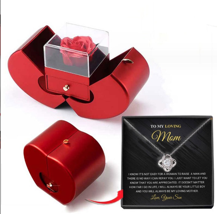 Fashion Jewelry Box Red Apple Valentine's Day Gifts