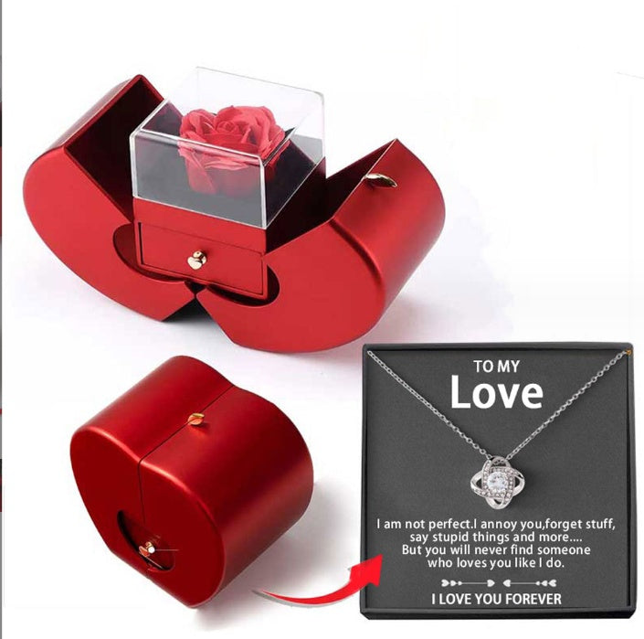 Fashion Jewelry Box Red Apple Valentine's Day Gifts